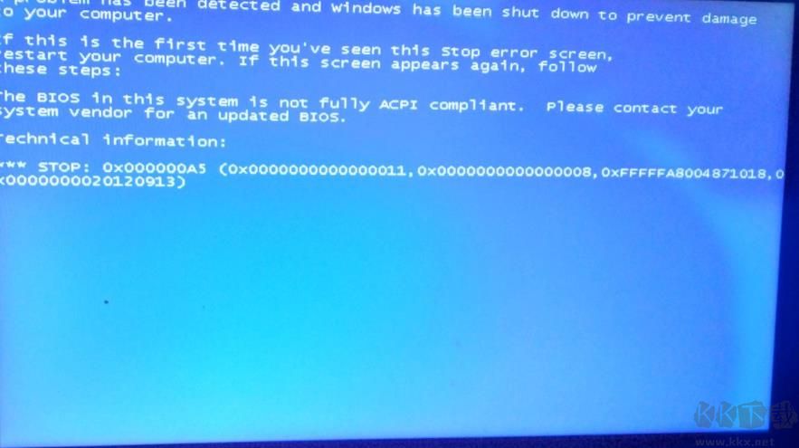 笔记本Win10改Win7系统蓝屏0X000000A5的解决方法