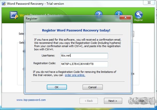 Word密码破解工具(Word Password Recovery)