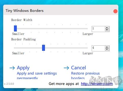 Tiny Windows Borders