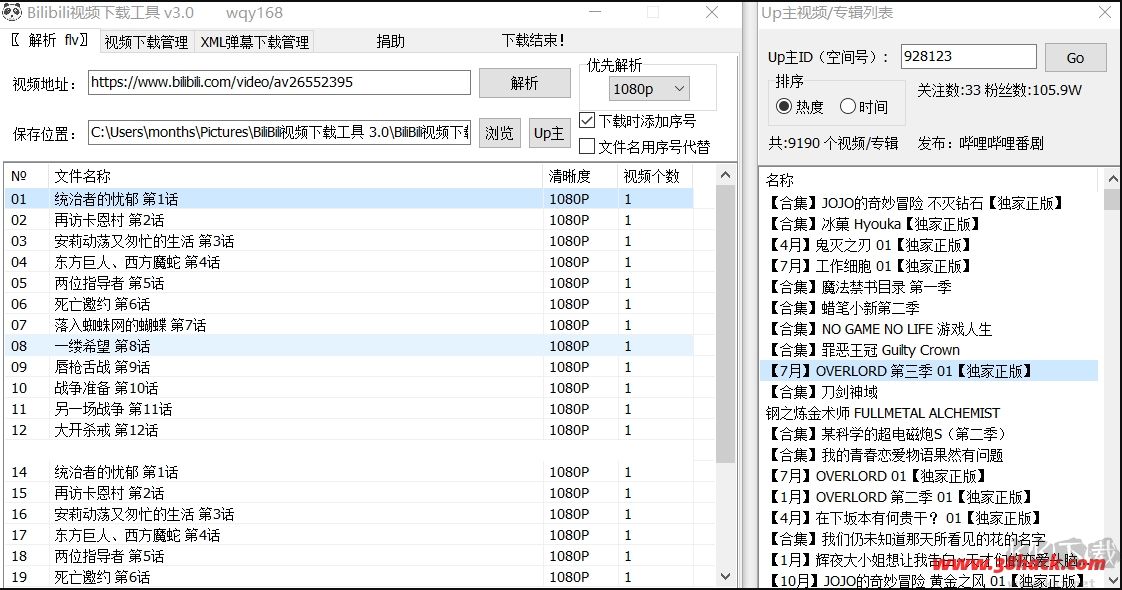 哔哩哔哩视频下载工具