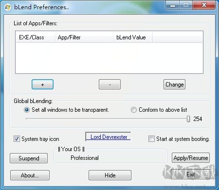 Blend(窗口透明度设置软件)