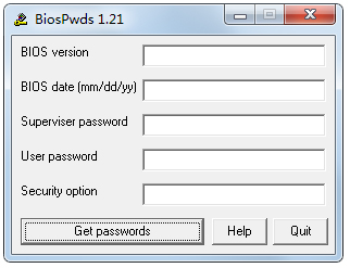 BIOS密码查看器Biospwds