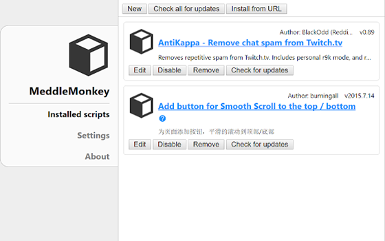 浏览器脚本管理工具(MeddleMonkey)