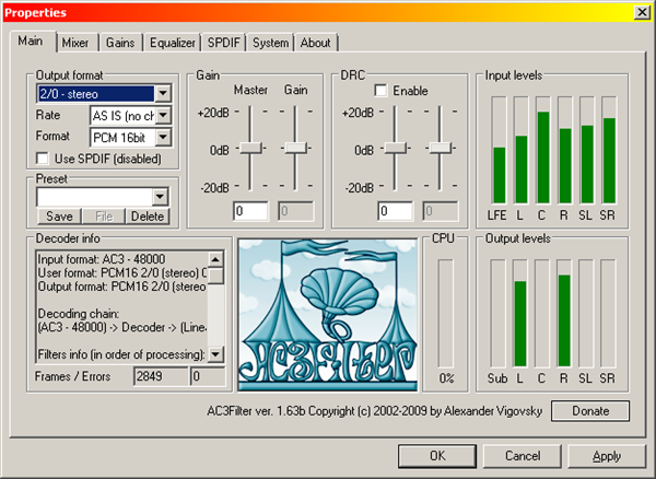 AC3Filter(音频解码器)下载 v3.5 绿色破解版