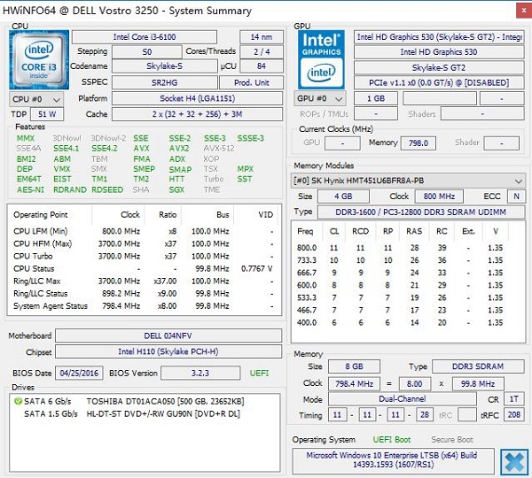 HWINFO64电脑硬件信息检测软件