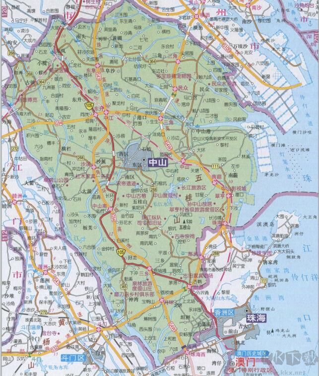 广东省中山市地图全图高清版