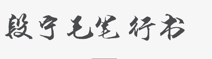 段宁毛笔行书字体