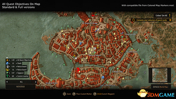 巫师3狂猎地图中显示所有任务目标MOD