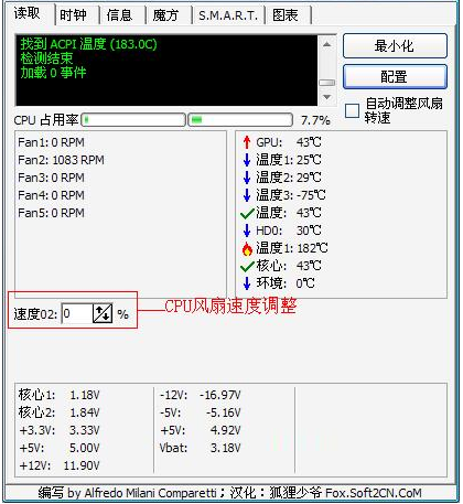 SpeedFan硬件检测工具