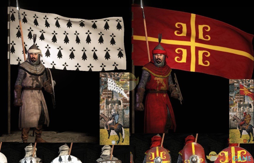 骑马与砍杀2中世纪欧洲旗帜合集MOD