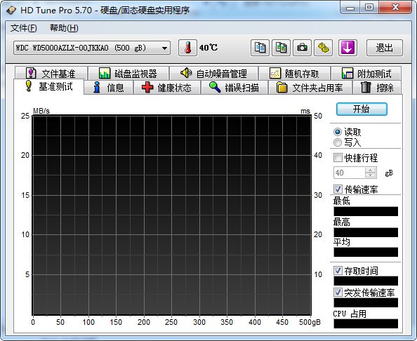 HD Tune硬盘检测工具