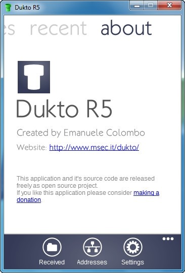Dukto R5局域网文件传输软件
