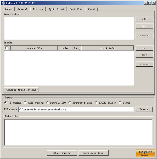 tsMuxeRgui中文版-tsMuxeRgui下载 v2.6.12汉化版(TS视频封装工具)