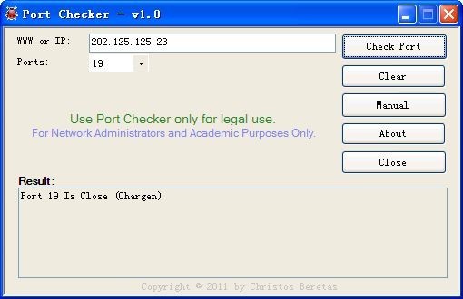 服务器端口检测工具(Port Checker)