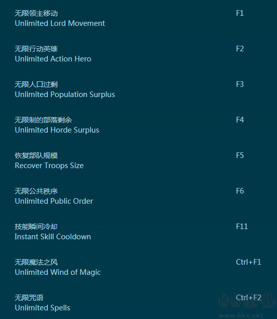 全面战争:战锤2十八项修改器