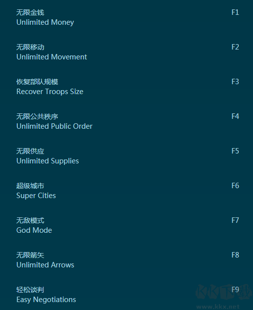全面战争:三国十六项修改器