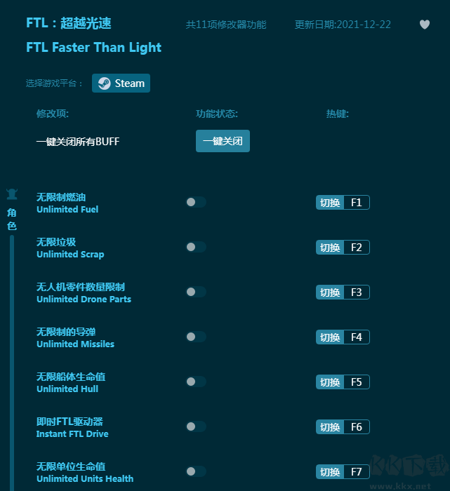 FTL:超越光速十一项修改器