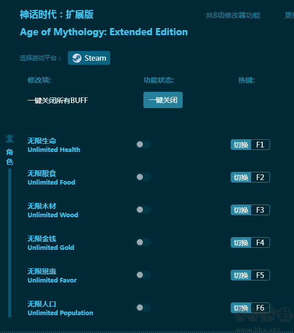 神话时代：扩展版八项修改器