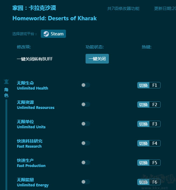 家园:卡拉克沙漠七项修改器