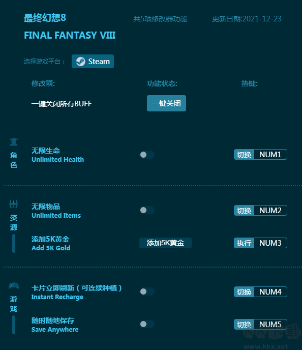 最终幻想8五项修改器