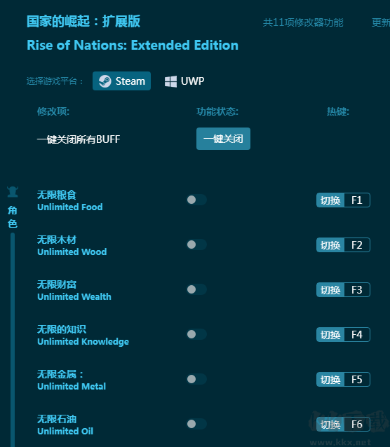 国家的崛起:扩展版十一项修改器