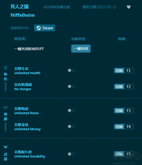 死人之国六项修改器