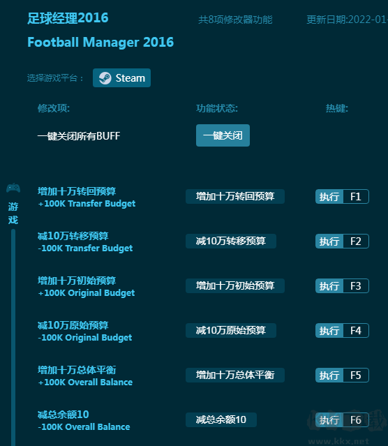 足球经理2016八项修改器