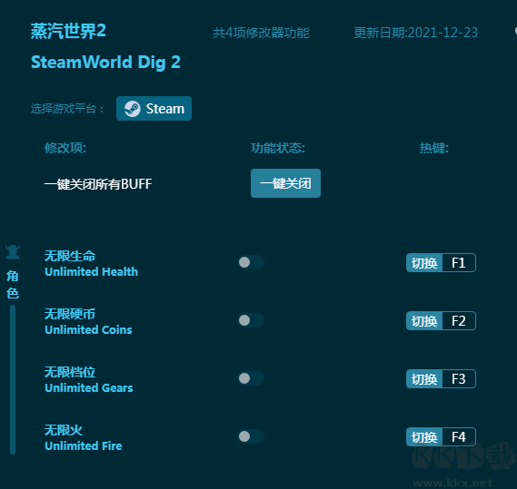 蒸汽世界2四项修改器