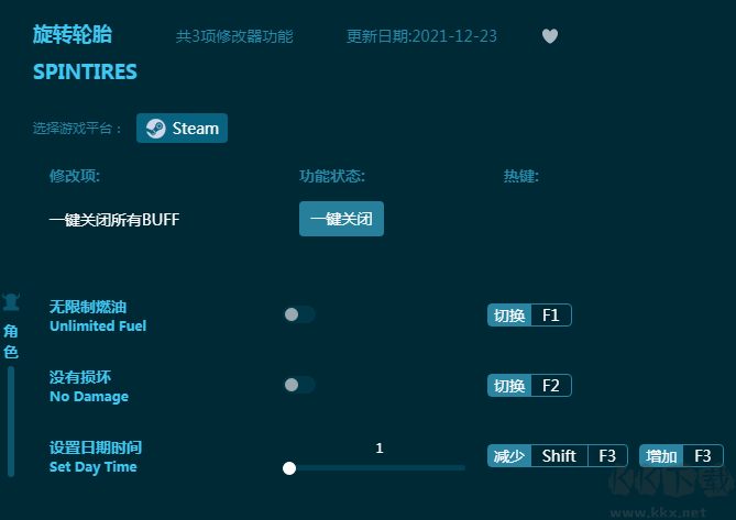 旋转轮胎三项修改器