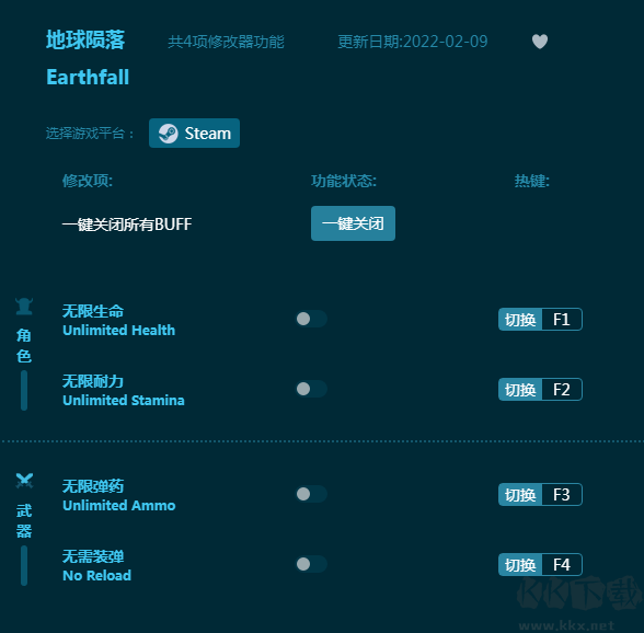 地球陨落四项修改器