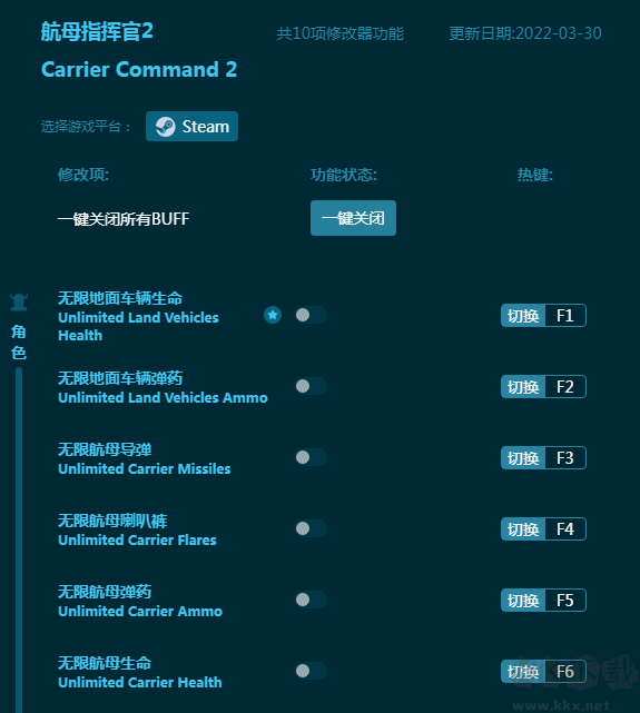 航母指挥官2十项修改器