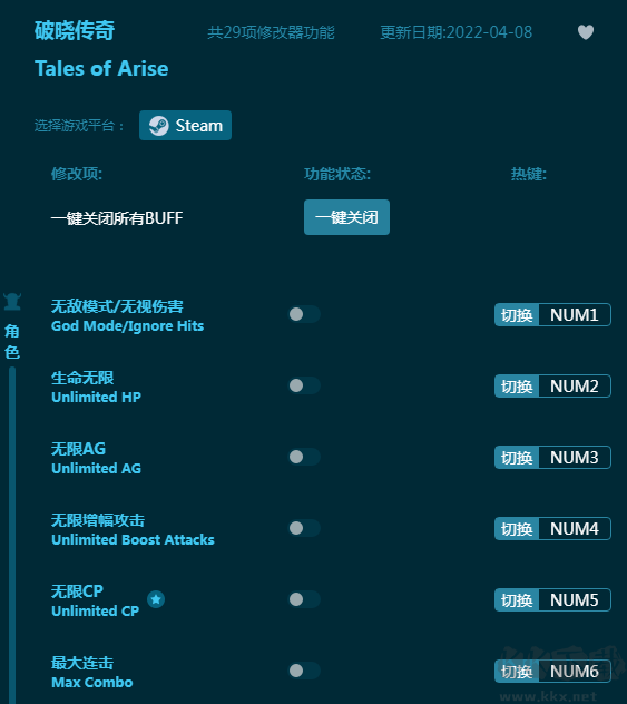 破晓传奇二十九项修改器