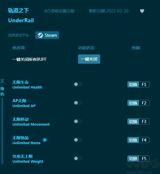 轨道之下五项修改器