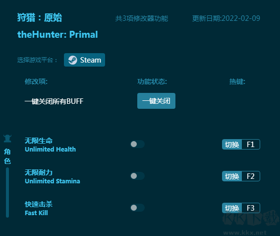狩猎：原始三项修改器
