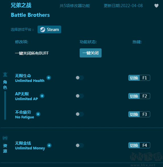 兄弟之战五项修改器