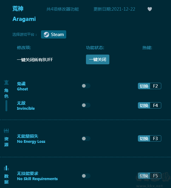 荒神四项修改器
