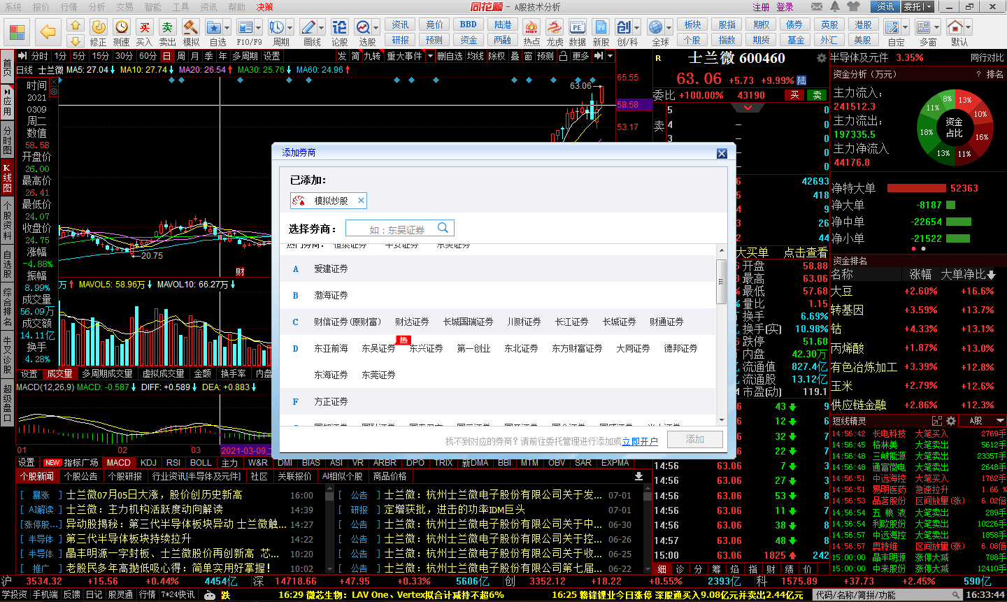 同花顺免费炒股软件截图
