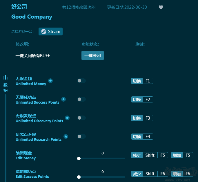 好公司十二项修改器