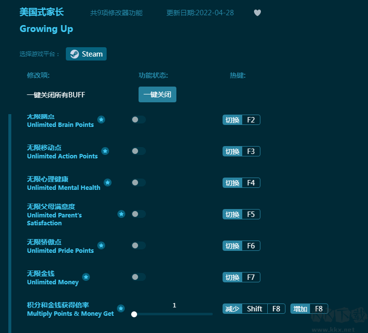 美国式家长九项修改器