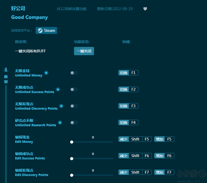 好公司十二项修改器