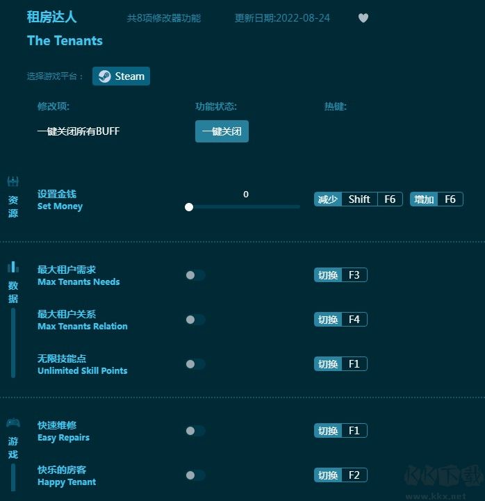 租房达人八项修改器