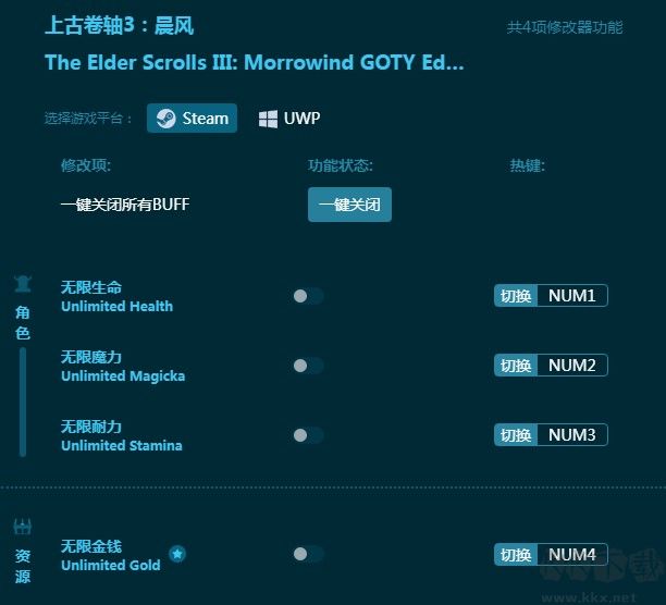 上古卷轴3晨风四项修改器
