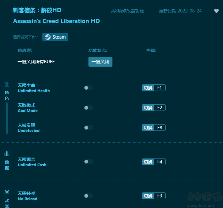 刺客信条:解放HD八项修改器