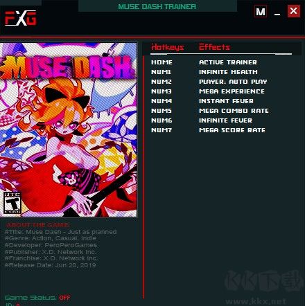 Muse Dash喵斯快跑七项修改器