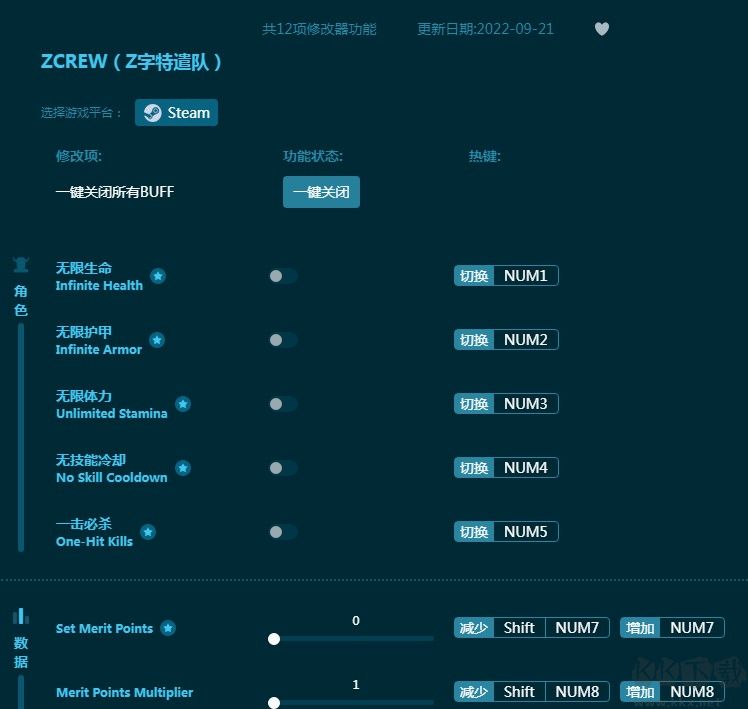 Z字特遣队十二项修改器