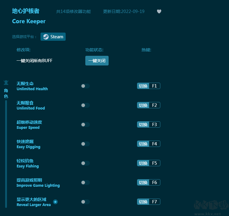 地心护核者十四项修改器
