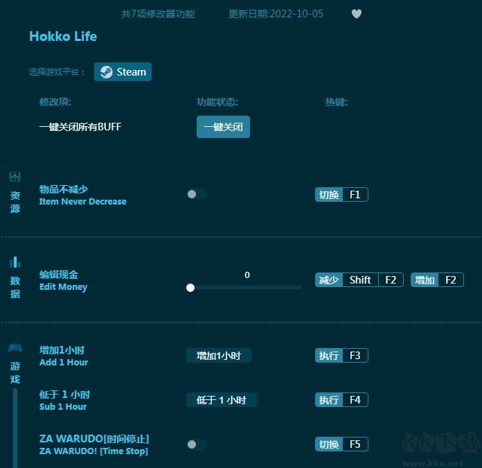 Hokko Life七项修改器