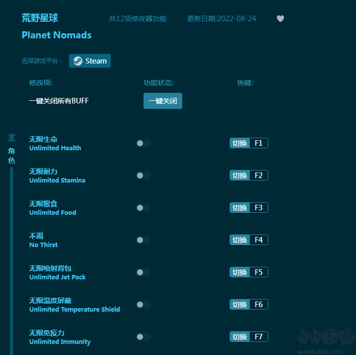 荒野星球十二项修改器