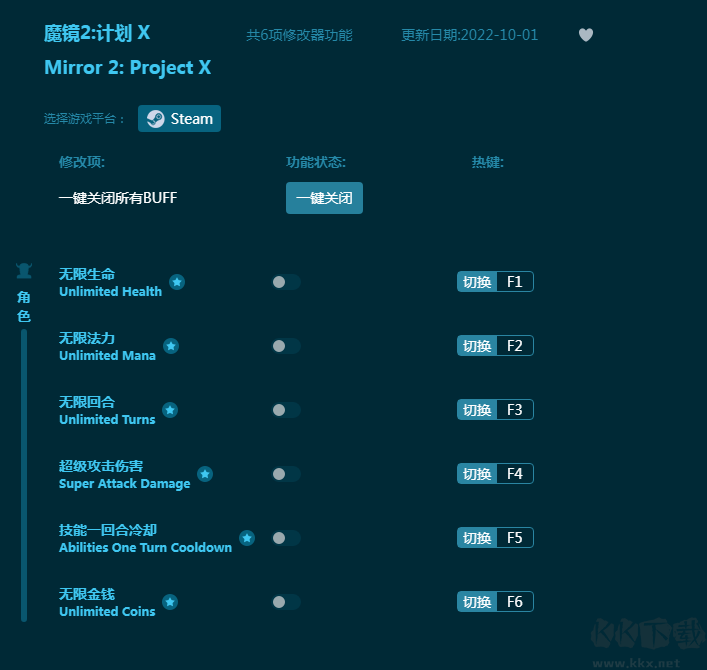 魔镜2:计划X六项修改器