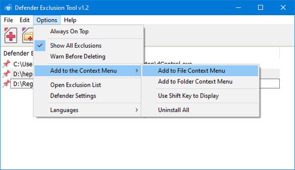 Defender Exclusion Tool(系统安全保护工具)